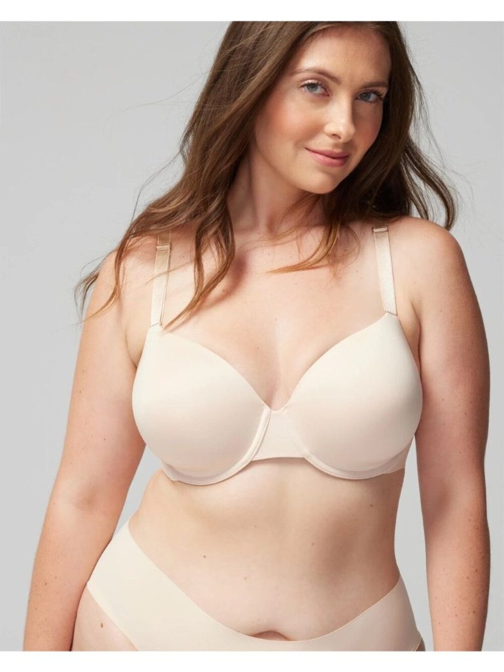 SOMA Bra Womens 42D Vanishing 360 Perfect Coverage Beige Underwire Nude Neutral